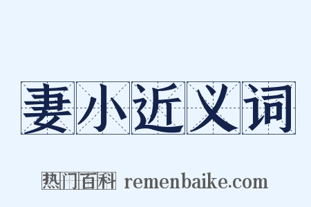 妻小近义词是什么意思的图片